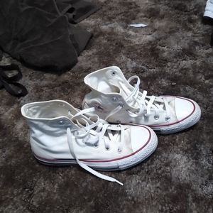 White hightop converse